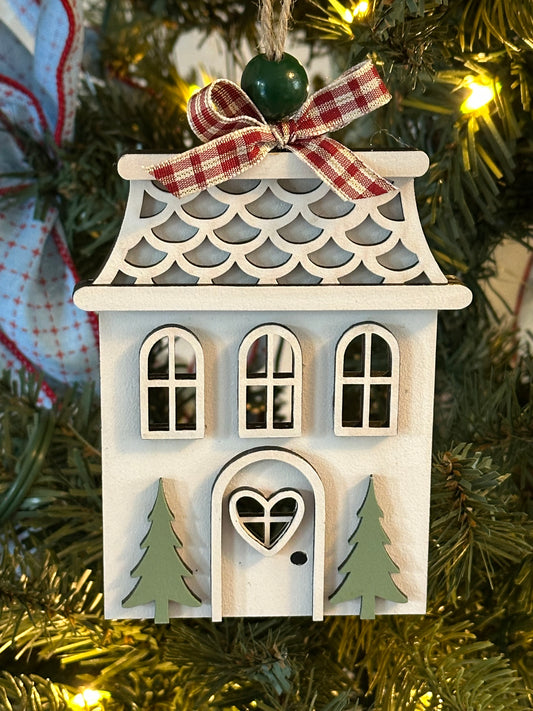 Snowy Victorian Gingerbread House