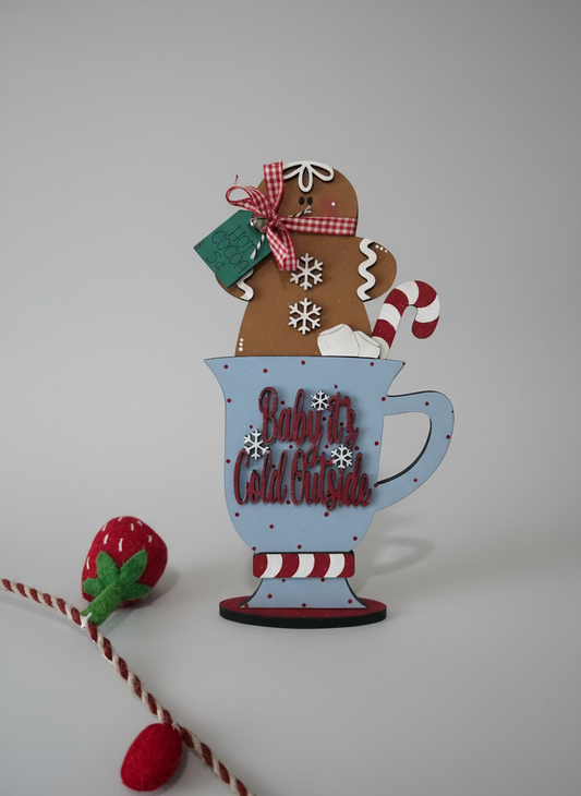 “Baby It’s Cold Outside” Gingerbread Shelf Sitter